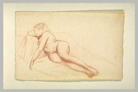 Femme nue, allongée sur un lit, image 1/1