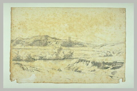 Paysage avec une rivière bordée de rochers et de montagnes, image 1/1
