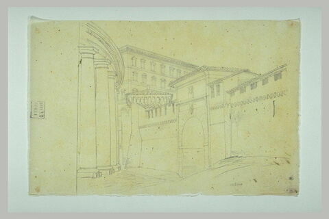 Vue du Palais du Vatican avec la colonnade du Bernin, image 1/1