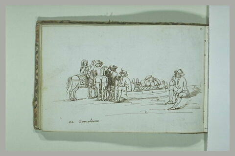 Groupe de personnages, via Ciancaleone à Rome