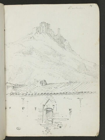 Vue de Saint-Ambroise, à Rome, avec une construction au premier plan, image 1/1