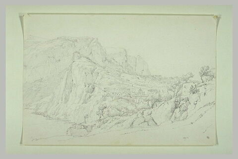 Ville au pied de grandes falaises abruptes, image 1/1