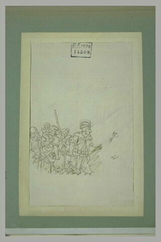 Villageois suivant un affûteur de couteaux, image 1/1