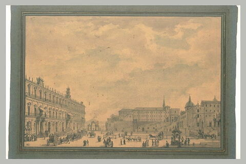 Vue du Palais Royal de Naples