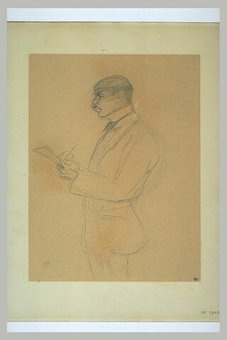 Portrait de Louis Bouglé, un carnet à la main, image 2/2
