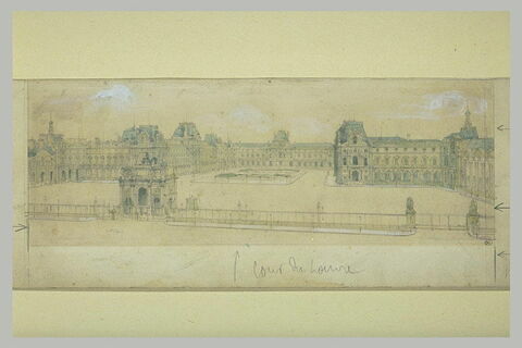 Vue de la cour du nouveau Louvre de Napoléon III
