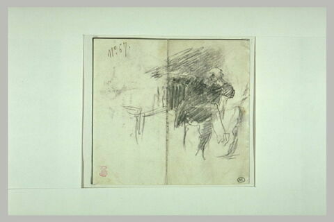 Gounod assis, les jambes croisées, à coté d'un piano, image 2/2