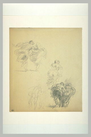 Couples de danseurs, et au centre une femme seule, image 2/2