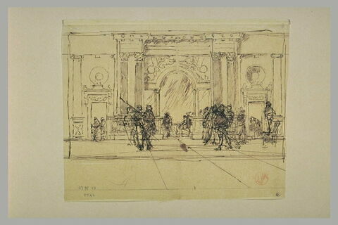 Projet de composition pour le palais de Charles V : salle des fêtes, image 2/2