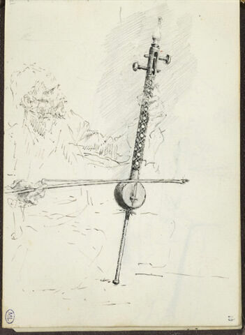 Musicien oriental jouant d'un instrument à cordes, image 1/2
