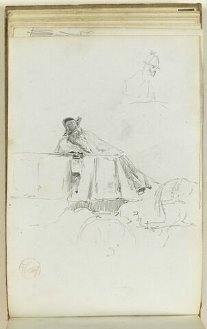 Soldat assis sur une voiture tirée par un cheval, image 1/1