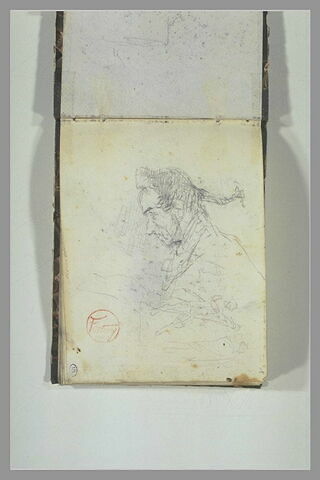Croquis de personnages, et profil d'homme, image 1/1