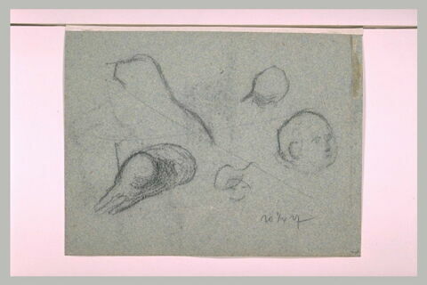 Têtes de personnage et de canard ; croquis divers, image 2/2