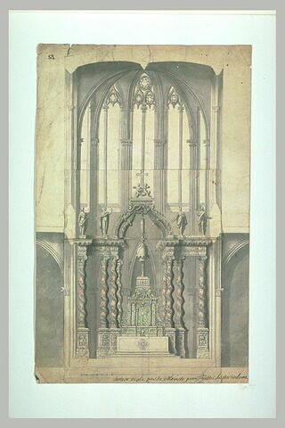 Projet d'autel dit de Notre-Dame