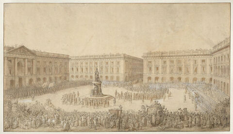 Inauguration de la statue de Louis XV à Reims, le 26 août 1765