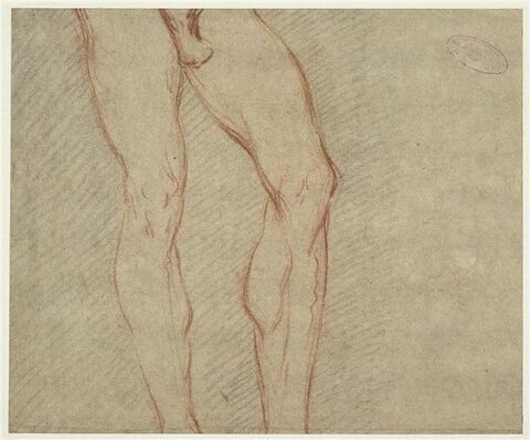 Etude d'un corps d'homme nu, de la taille aux pieds, image 1/2