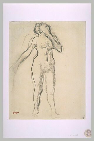 Femme nue, debout, tournée vers la droite, image 3/3