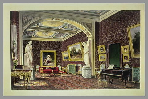 Un salon à Rome en 1855