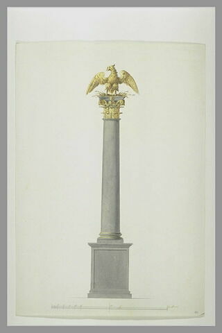 Elévation : projet de colonne monumentale à la mémoire de Napoléon Ier, image 1/1