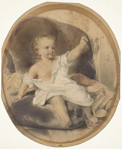 Etude, portrait présumé de sa fille Marie enfant, image 1/2