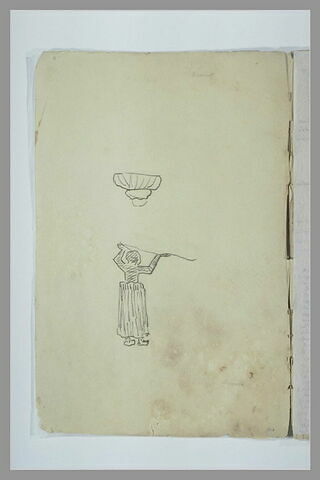 Etude d'une femme bretonne, de dos et motif décoratif, image 2/2