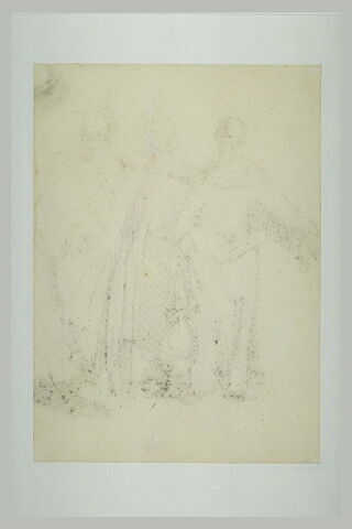 Ebauche de trois figures drapées, image 1/1