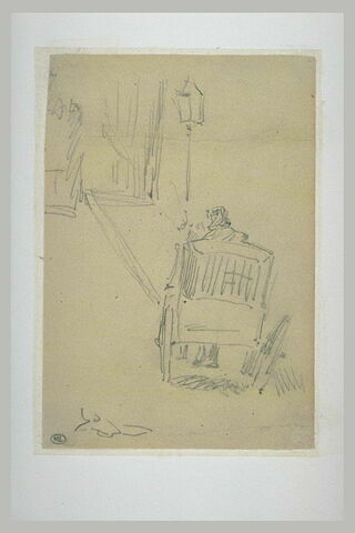 Fiacre dans une rue à réverbère, image 2/2