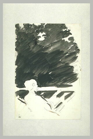 Hommes assis comtemplant le clair de lune, image 1/1