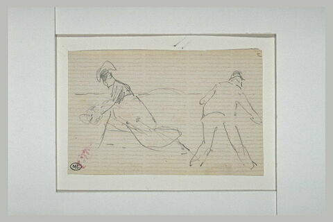 Femme penchée vers la gauche et homme penché vers la droite, image 1/1