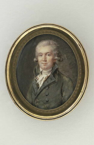 Portrait d'homme, en buste, portant un habit gris-vert, image 1/1