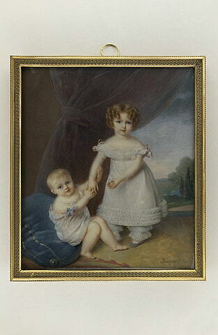 Portrait du comte de Chambord et de sa soeur, enfants