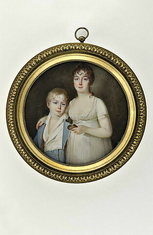 Portrait d'une mère et son fils.