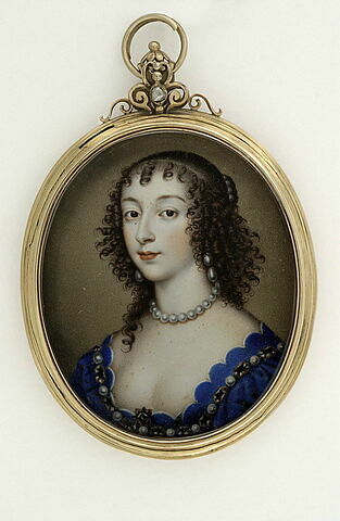 Portrait d'Henriette-Marie de France, reine d'Angleterre et d'Ecosse (1609-1669), en buste, image 1/1