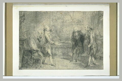 Le comte d'Estaing présenté à Louis XVI par Monsieur de Sartine, image 1/1