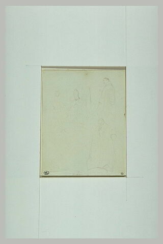 Feuille d'études avec divers religieux, image 1/1