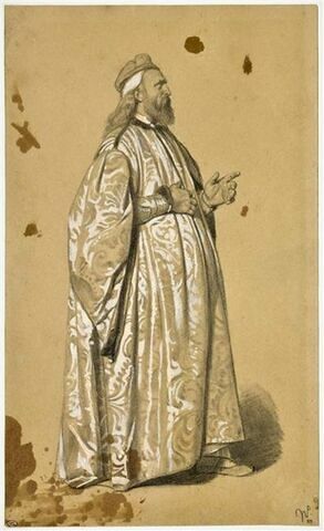 Vieillard barbu en costume Renaissance, debout : Titien, image 1/2