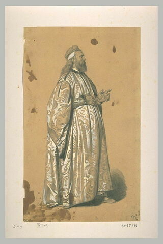 Vieillard barbu en costume Renaissance, debout : Titien, image 2/2