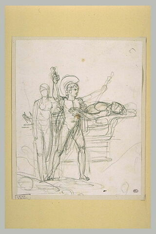 Achille et une autre figure près du cadavre de Patrocle, image 2/2
