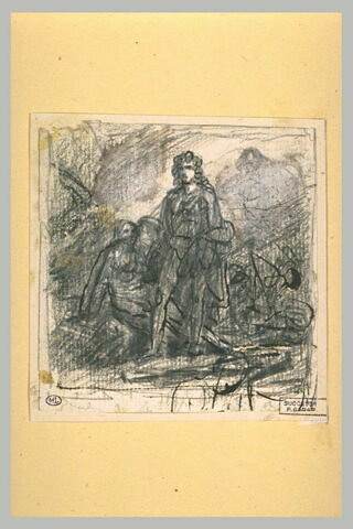 Un homme et une femme, nus, dans un paysage, image 1/1