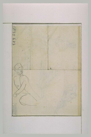 Croquis d'une figure à demi-assise, image 1/1