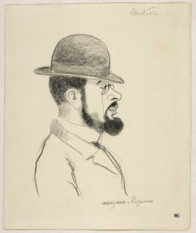 Portrait de Toulouse-Lautrec, en buste, de profil à droite