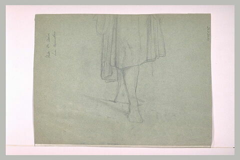 Etude de jambes sortant d'une robe drapée, image 2/2