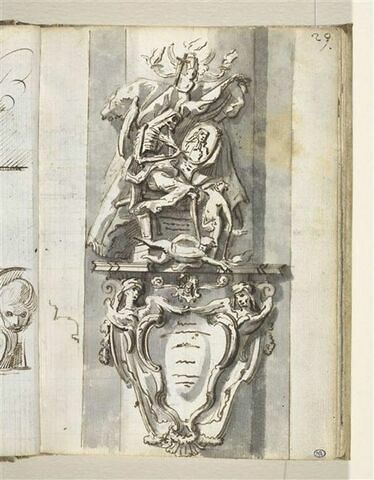Monument funéraire (cénotaphe ?) du sculpteur Laurentius Rues de l'église Santa Maria della Pietà in Camposanto dei Teutonici au Vatican, image 1/2