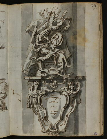 Monument funéraire (cénotaphe ?) du sculpteur Laurentius Rues de l'église Santa Maria della Pietà in Camposanto dei Teutonici au Vatican, image 2/2