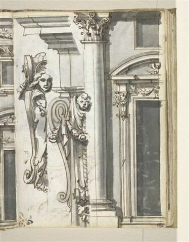 Façade de Sant'Ignazio à Rome; motifs décoratifs architecturaux et sculpturaux, image 1/2