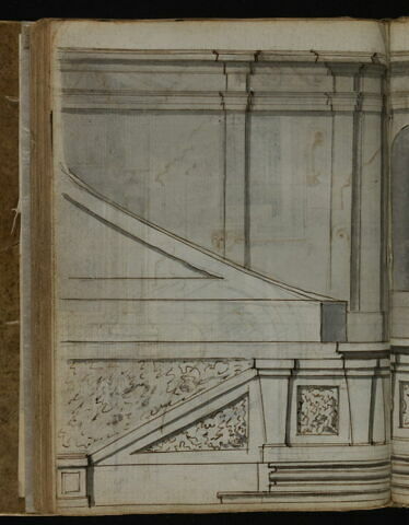 Vue et section de la grotte de la villa del Pigneto Sacchetti, image 3/3