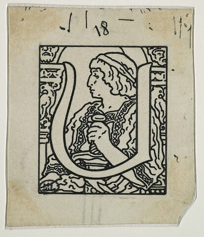 Lettrine ornée pour la 'Légende de saint Julien l'Hospitalier' : un 'U', image 1/2