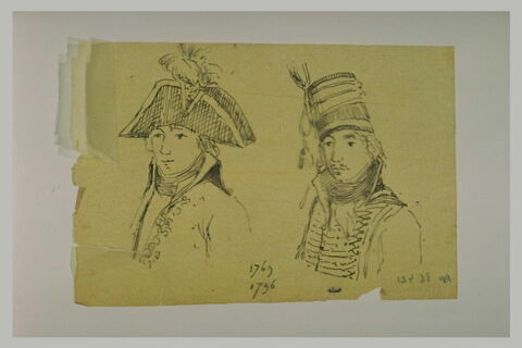 Deux officiers de la fin du 18è siècle, image 1/1