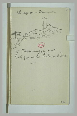 Village et notes manuscrites, image 1/1