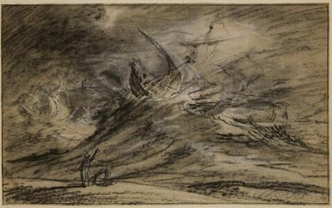 Bateau sombrant dans la tempête, image 1/2